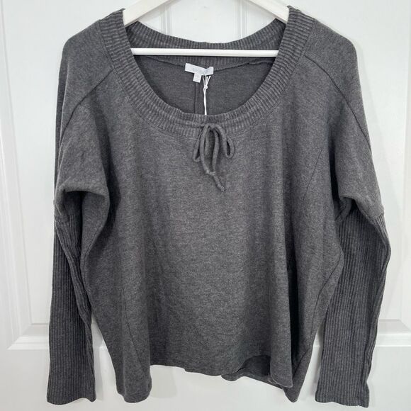 Nwt Johnny Was Calme Tunnel Neck Drawstring Crop Long Sleeve Sweater - Picture 3 of 6